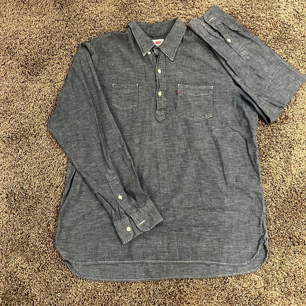 Levi’s 1/4 Button up Denim shirt L/S